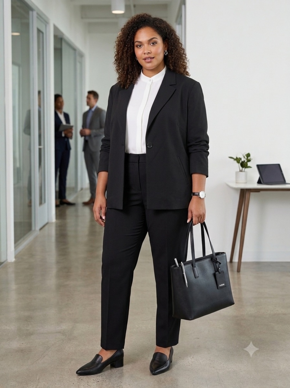 Josephine Chaus Black Single-Button Women's Blazer
